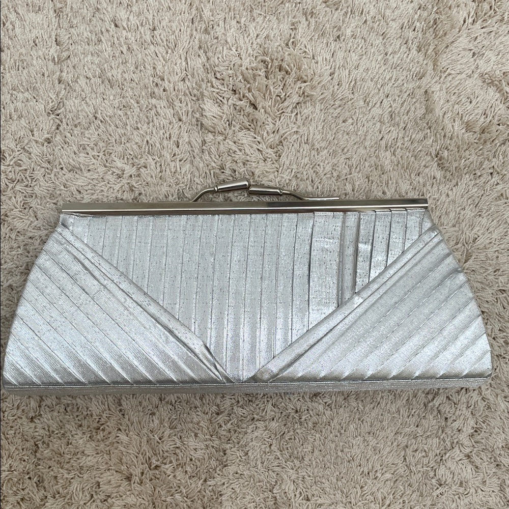 Elegant Silver Clutch Bag
